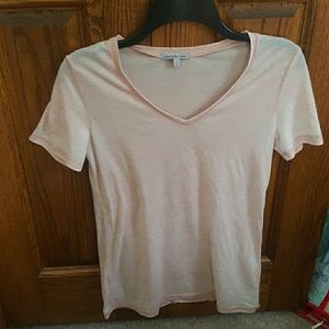 Charlotte Russe Pink V-Neck Tee